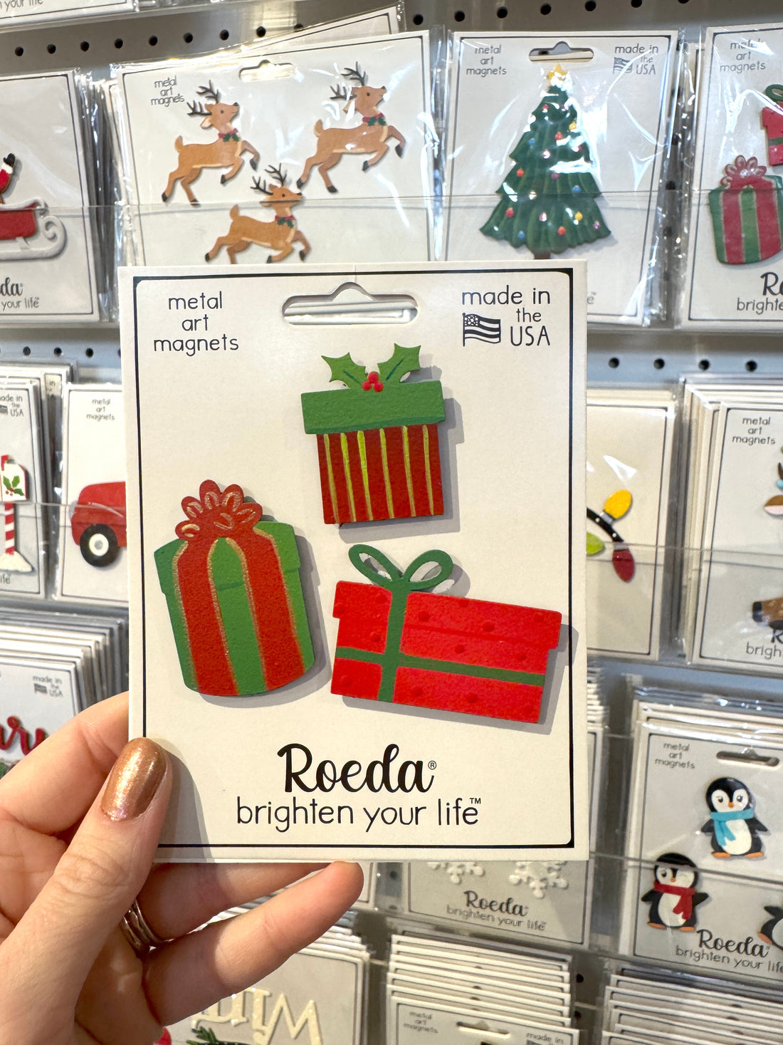 Holiday Present Magnets S/3