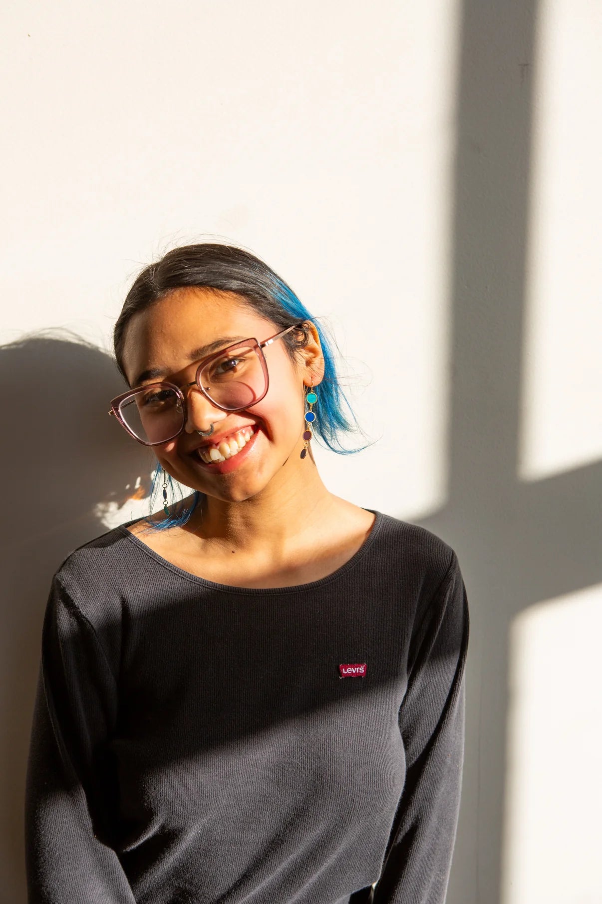 Color Study Enamel Earrings - Purple Rain