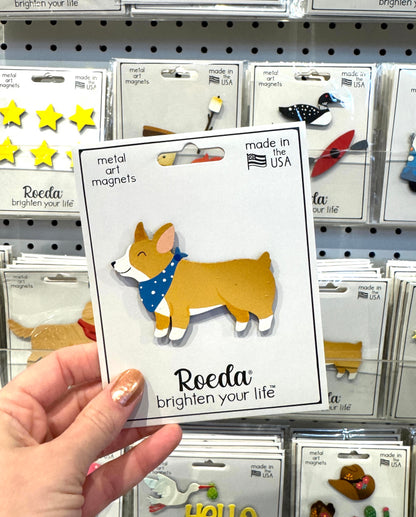 Corgi Dog w/ Bandana Magnet