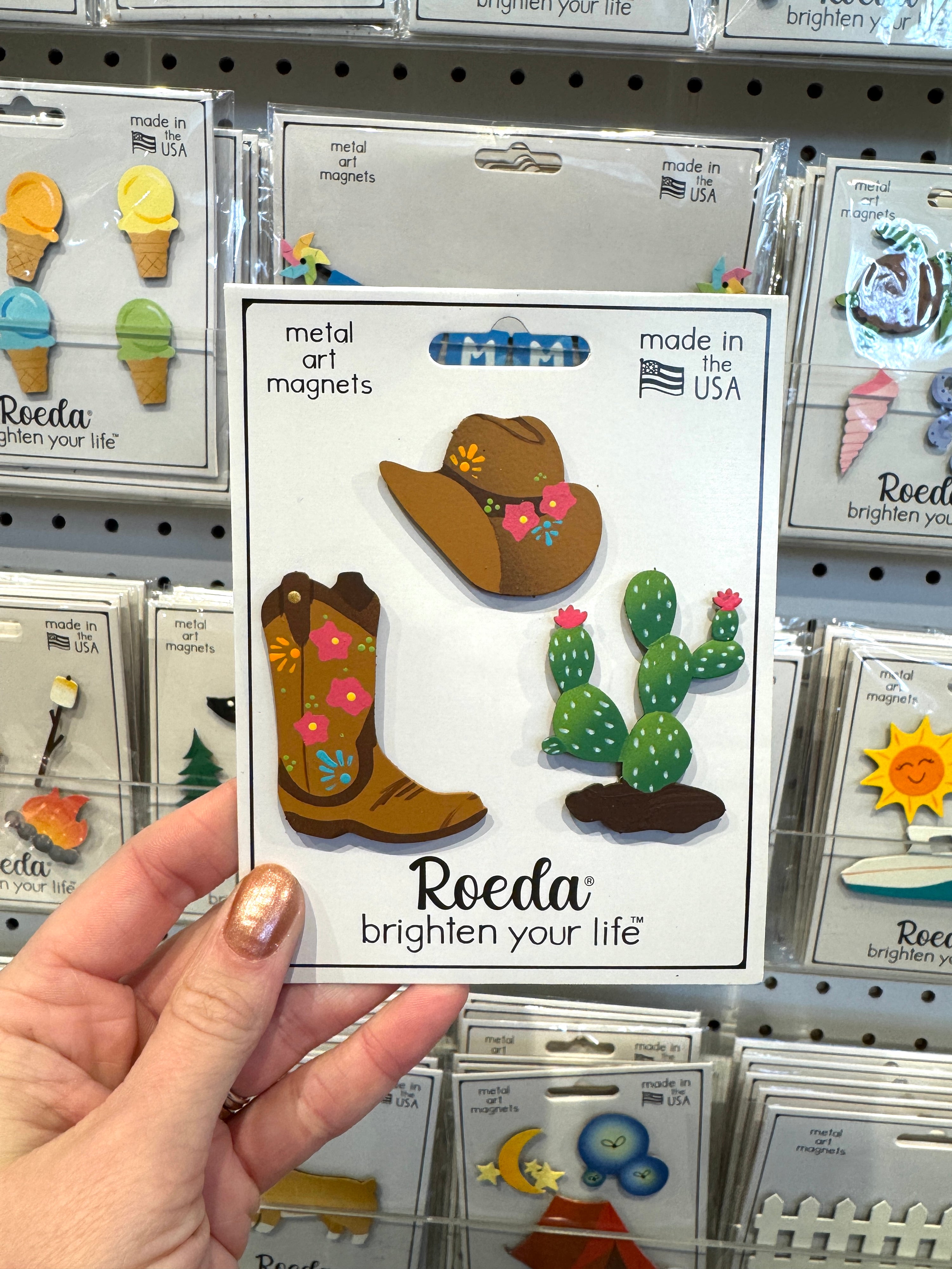 Cowgirl &amp; Cactus Magnets S/3