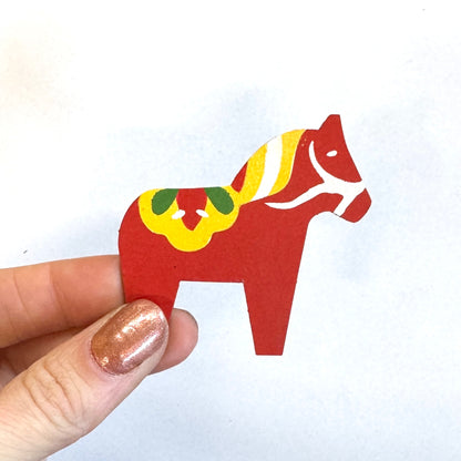Dala Horse Magnet, Single