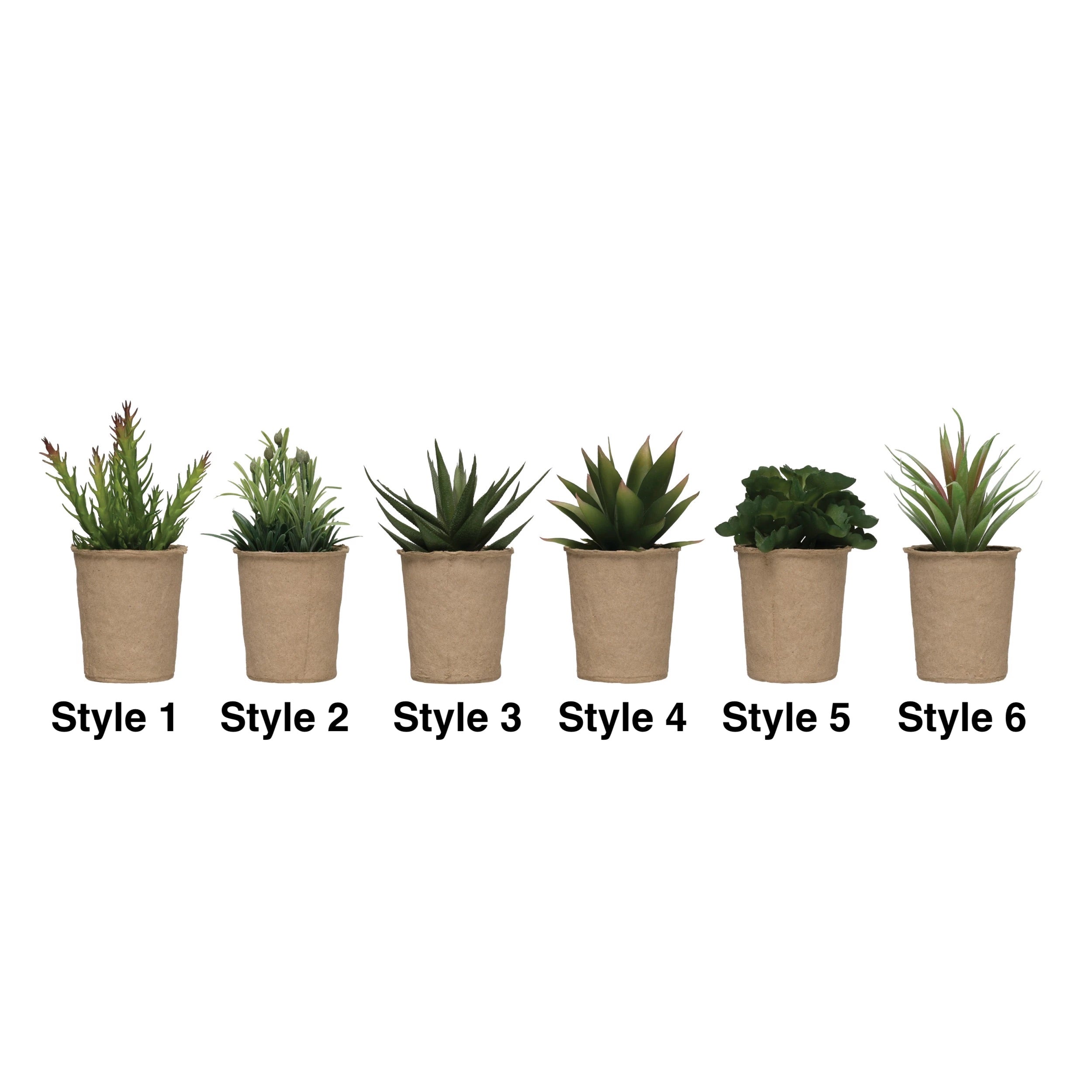 Faux Succulent in Paper Pot