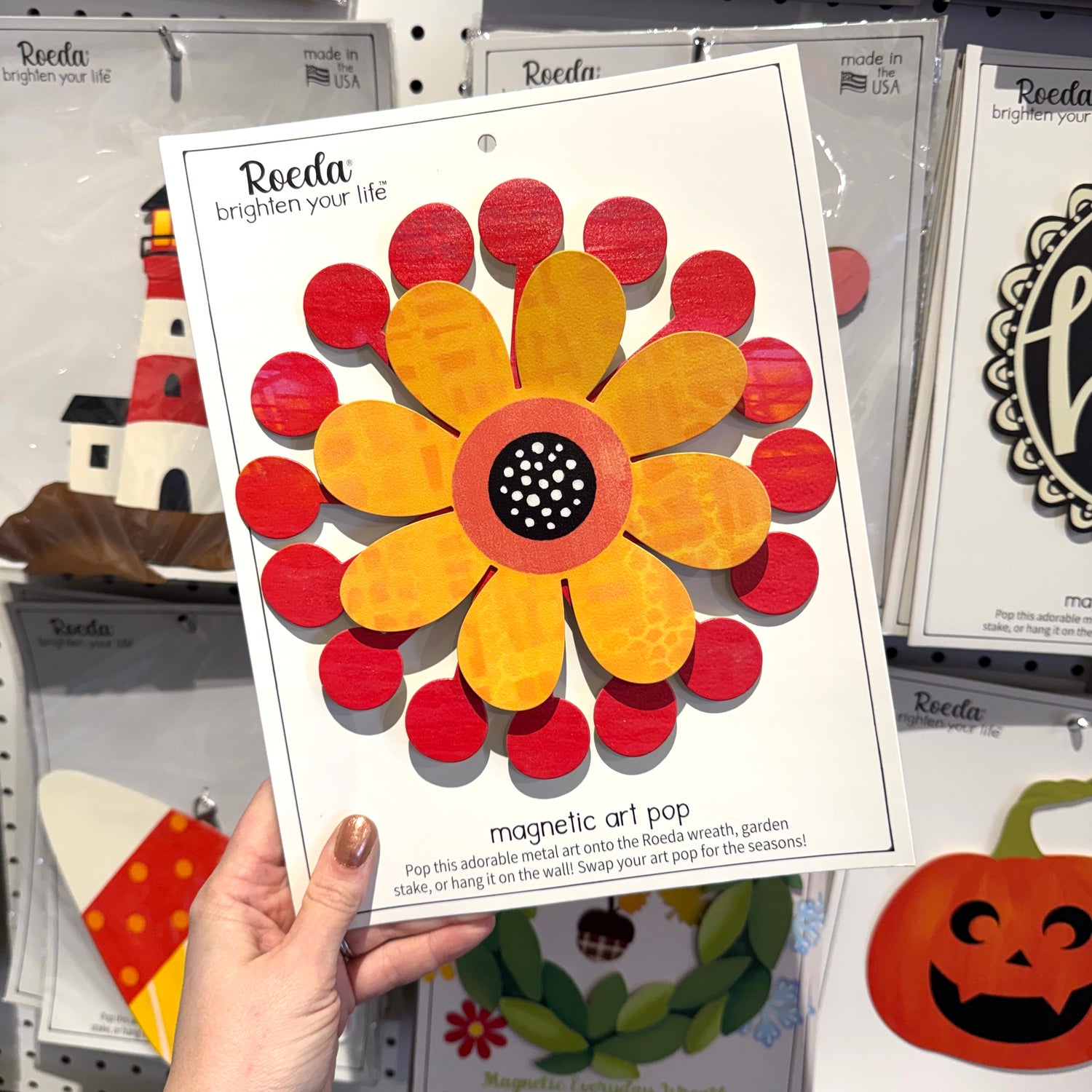 Flower Magnetic Art Pop, Dimensional Red Sprocket