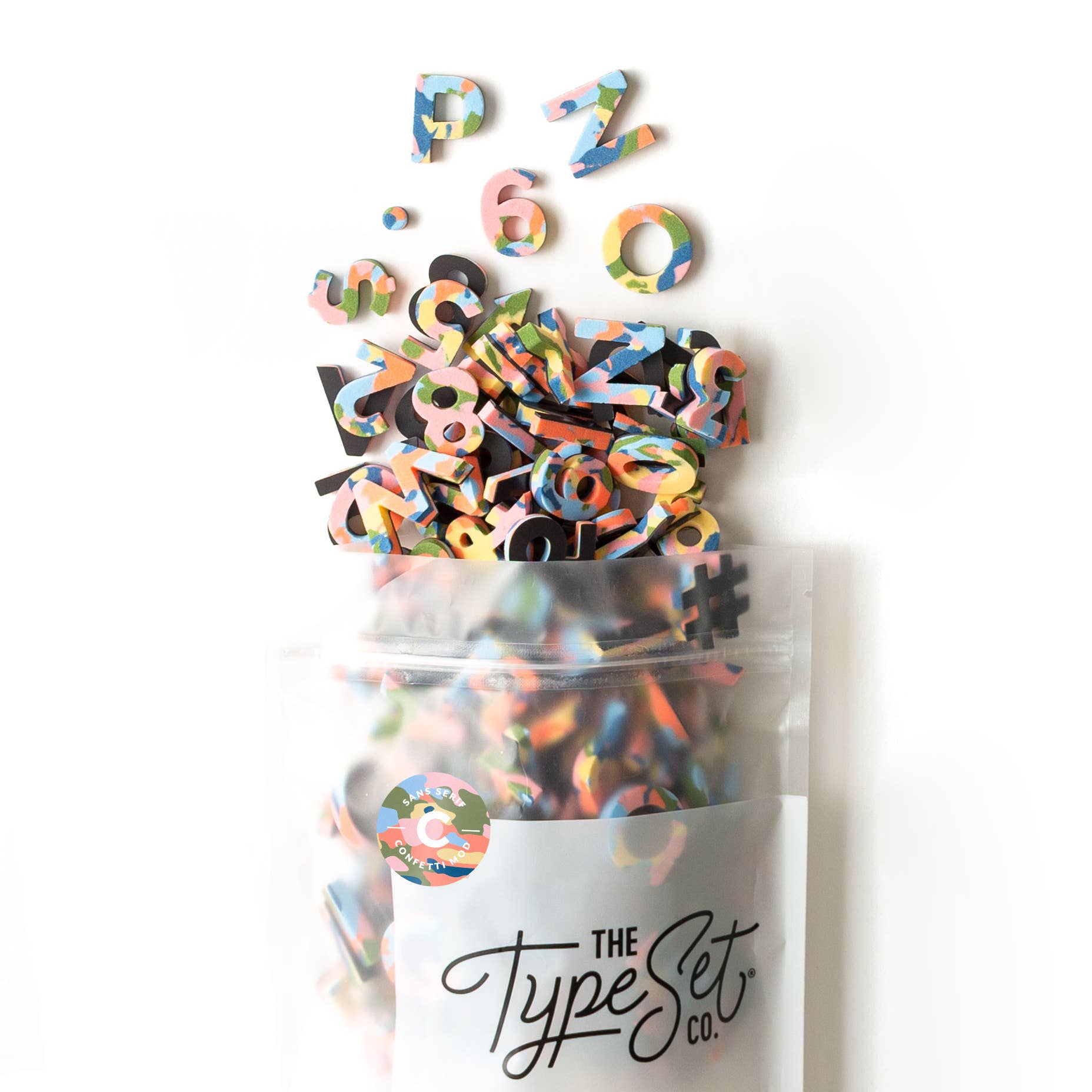 The Type Set Co.® Soft Magnetic Letters Sans Serif Confetti Mod