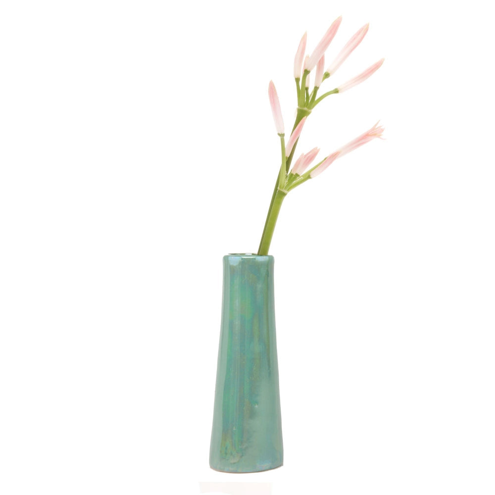 Vogelvase Porzellan Babyblau