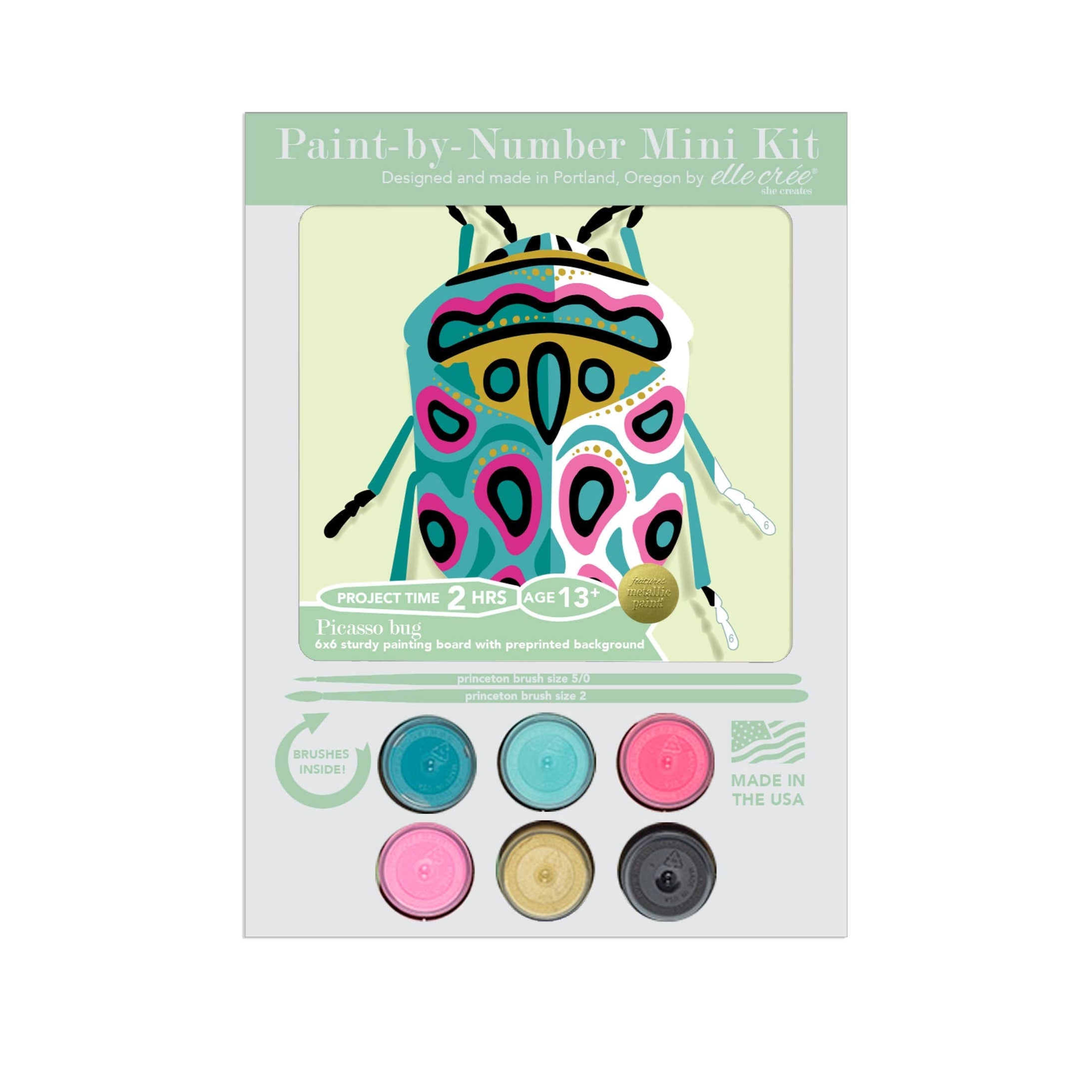 Picasso Bug Pattern Picasso Bug Mini Paint-by-Number Kit – Roeda