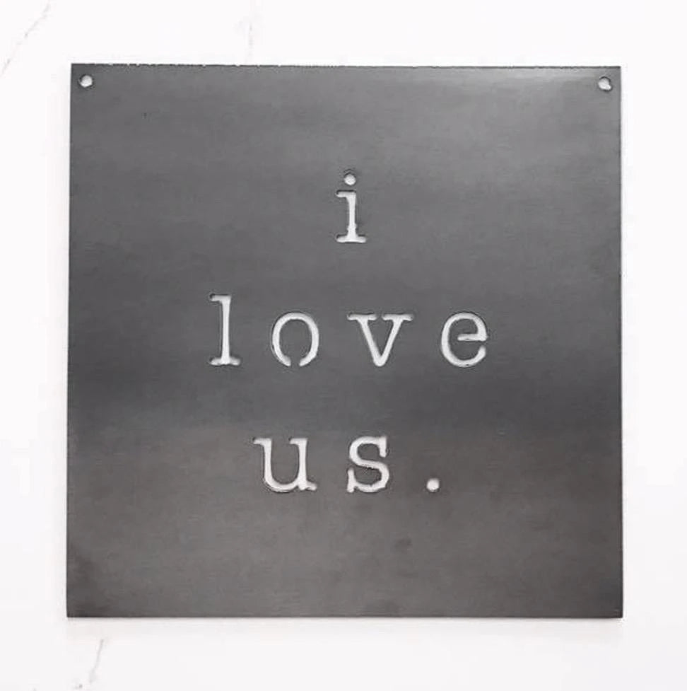 I Love Us Square Wall Decor