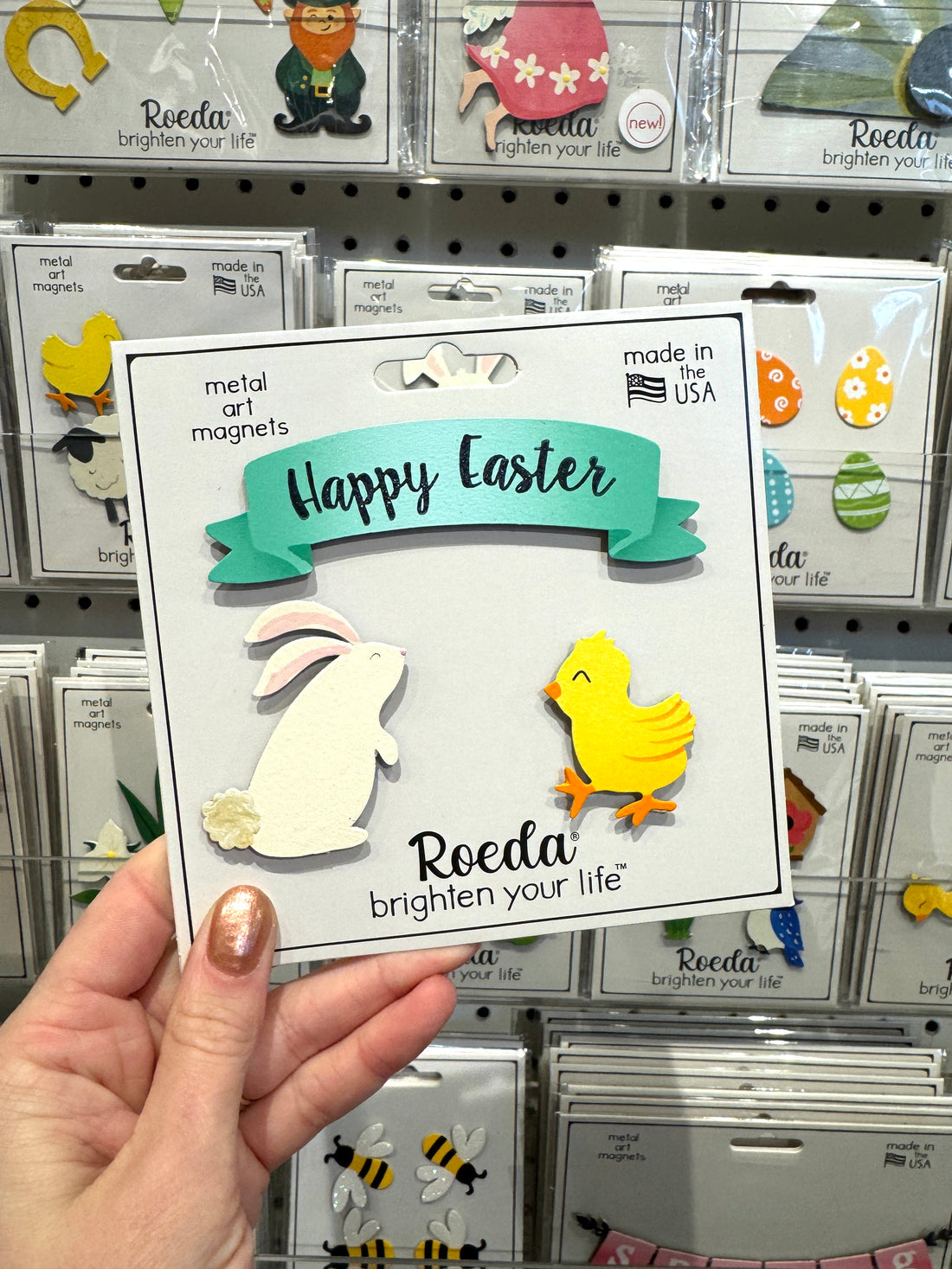 "Happy Easter" Banner Magnets S/3