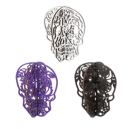 Laser Cut Skull 8"h (3 colors)