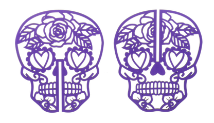 Laser Cut Skull 8"h (3 colors)
