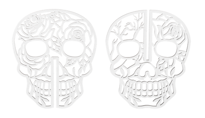 Laser Cut Skull 8"h (3 colors)