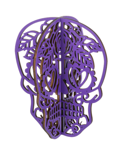 Laser Cut Skull 8"h (3 colors)