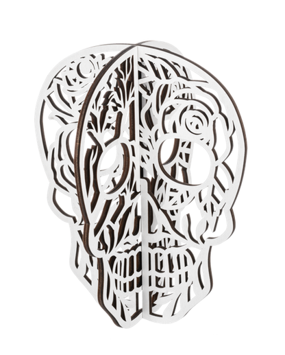 Laser Cut Skull 8"h (3 colors)