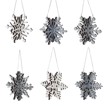 Laser Cut Snowflake Ornament (6 styles)