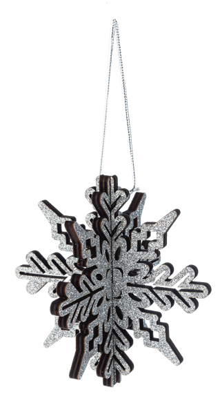 Laser Cut Snowflake Ornament (6 styles)