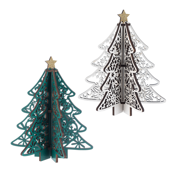 Laser Cut Christmas Tree 8"h (2 colors)