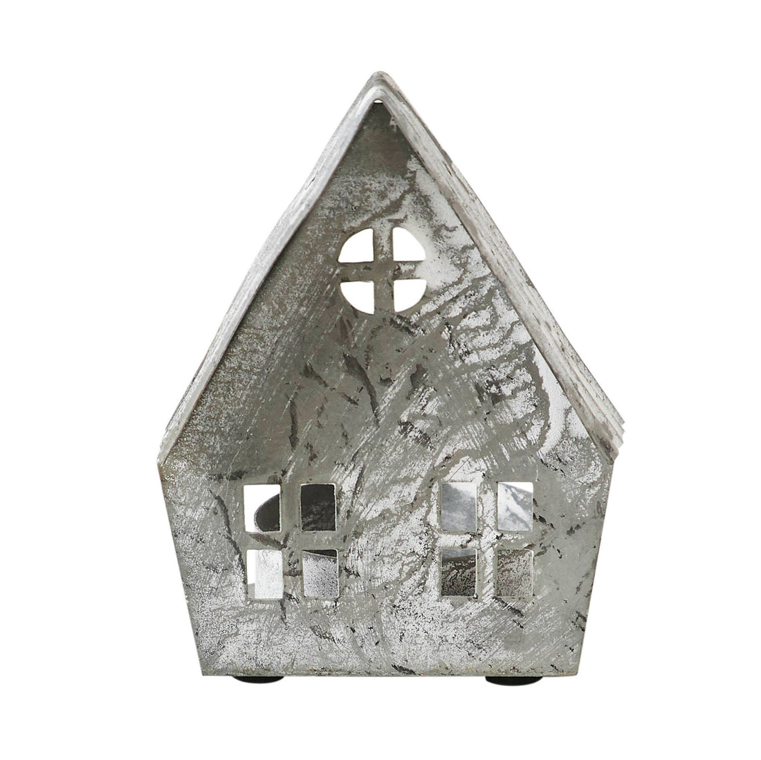 Metal Village House Tealight Holder Gable (3")