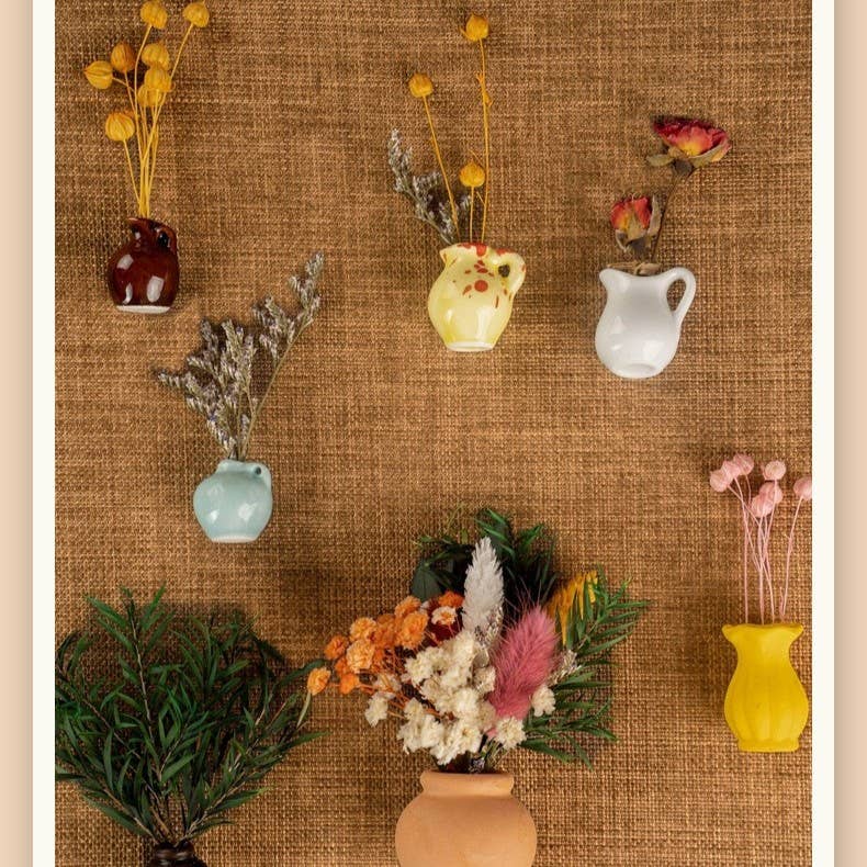 Miniature Flower Pot Vase Magnets