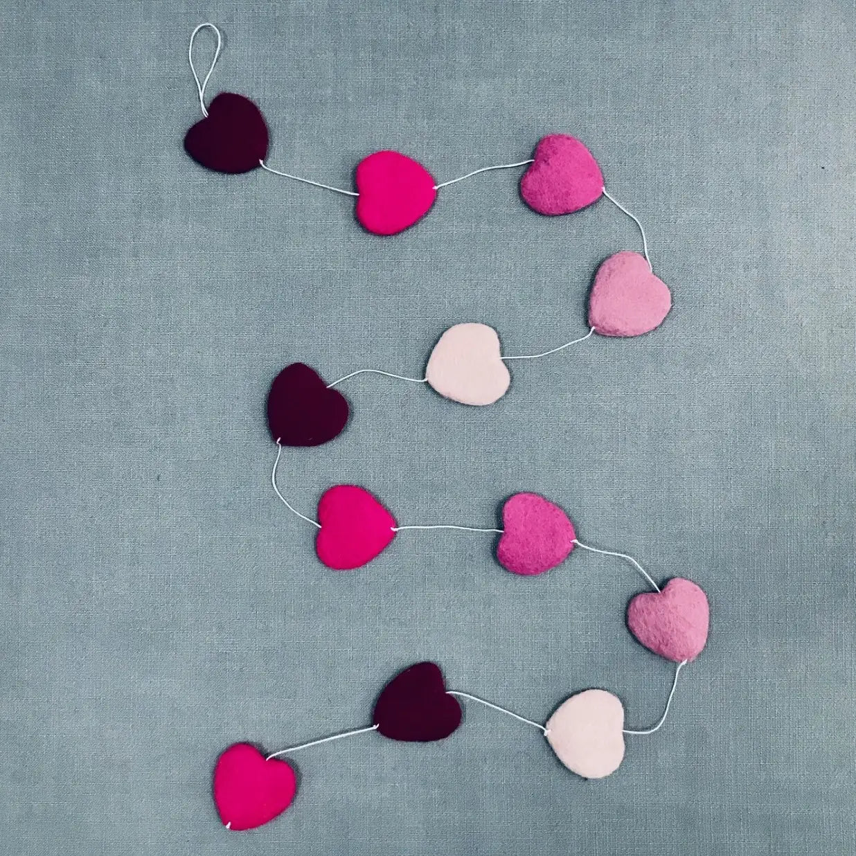 Pink Heart Felt Garland