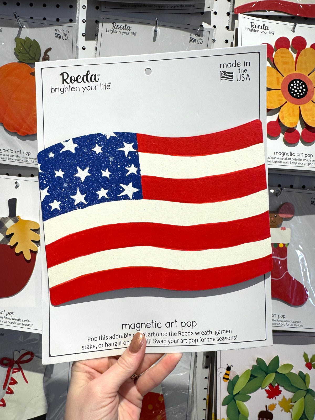 Magnetischer Art Pop mit USA-Flagge