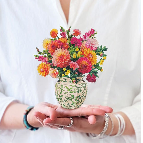 Mini Sunrise Dahlia Pop-Up Card
