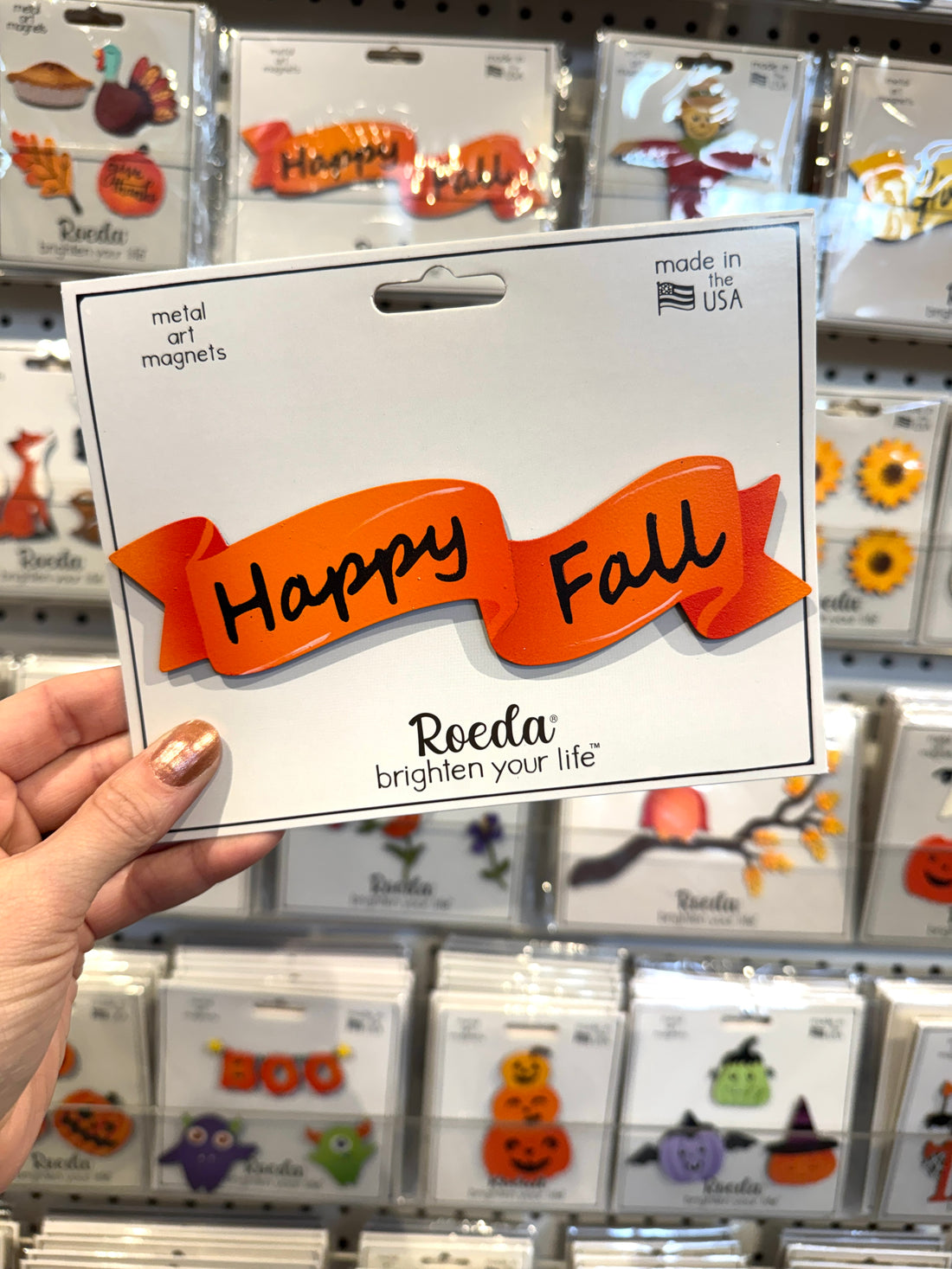 "Happy Fall" Banner Magnet (6.5"w)