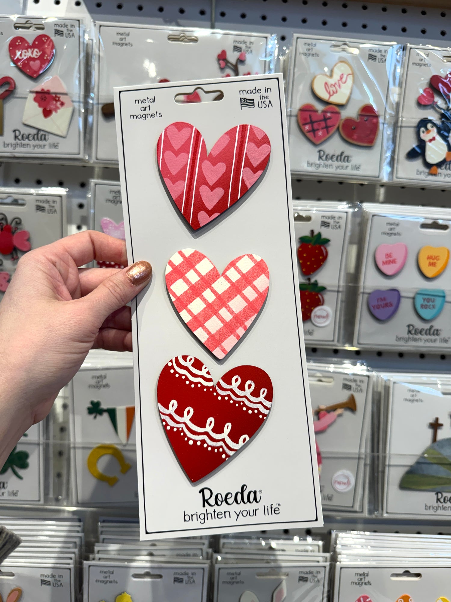 Heart w/ Patterns Mini Art Pop Magnets S/3