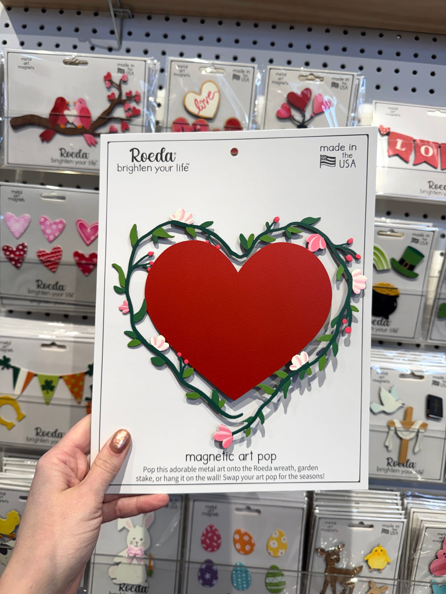 Heart w/ Vine Magnetic Art Pop
