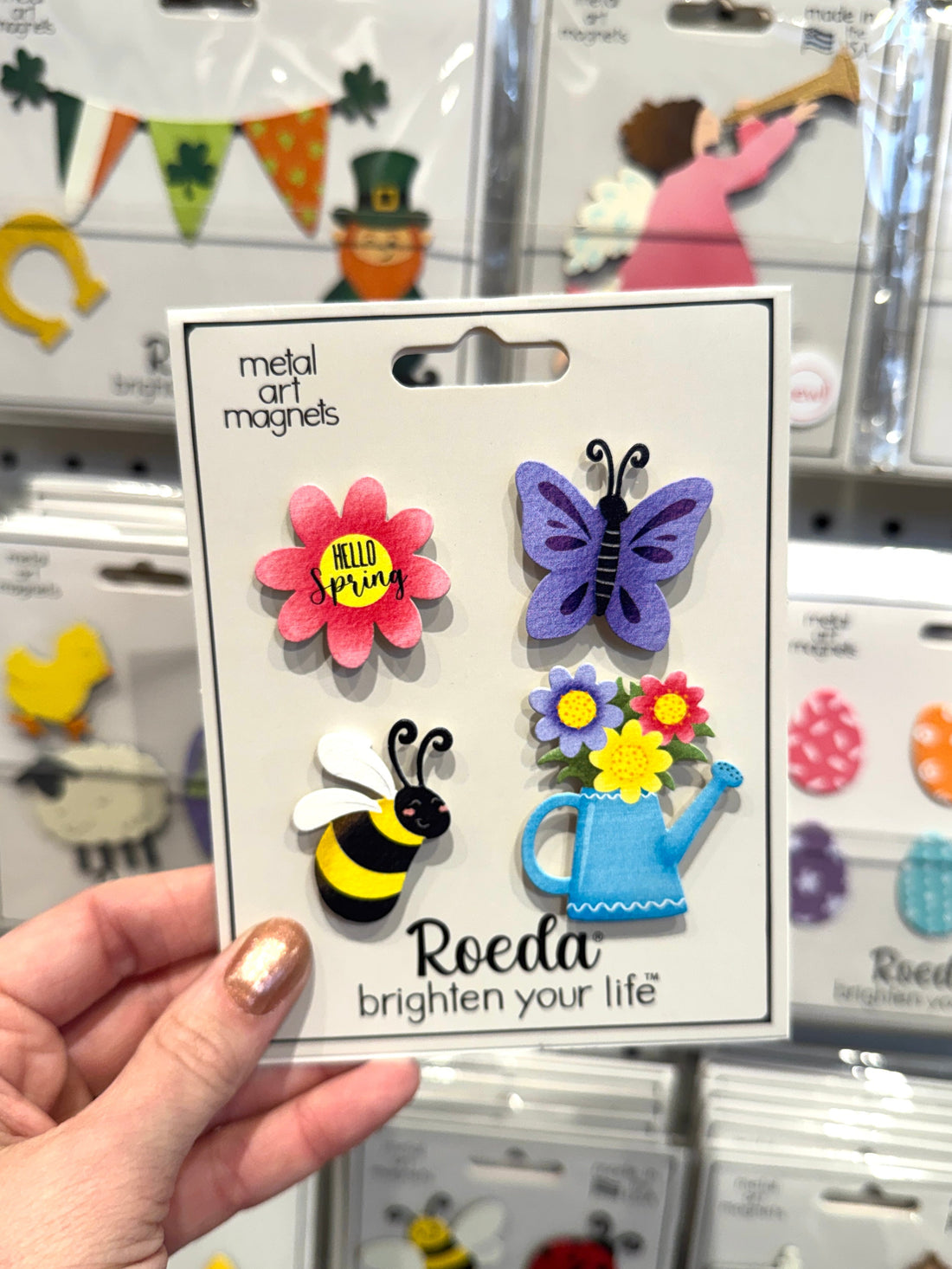 Hello Spring Magnets S/4