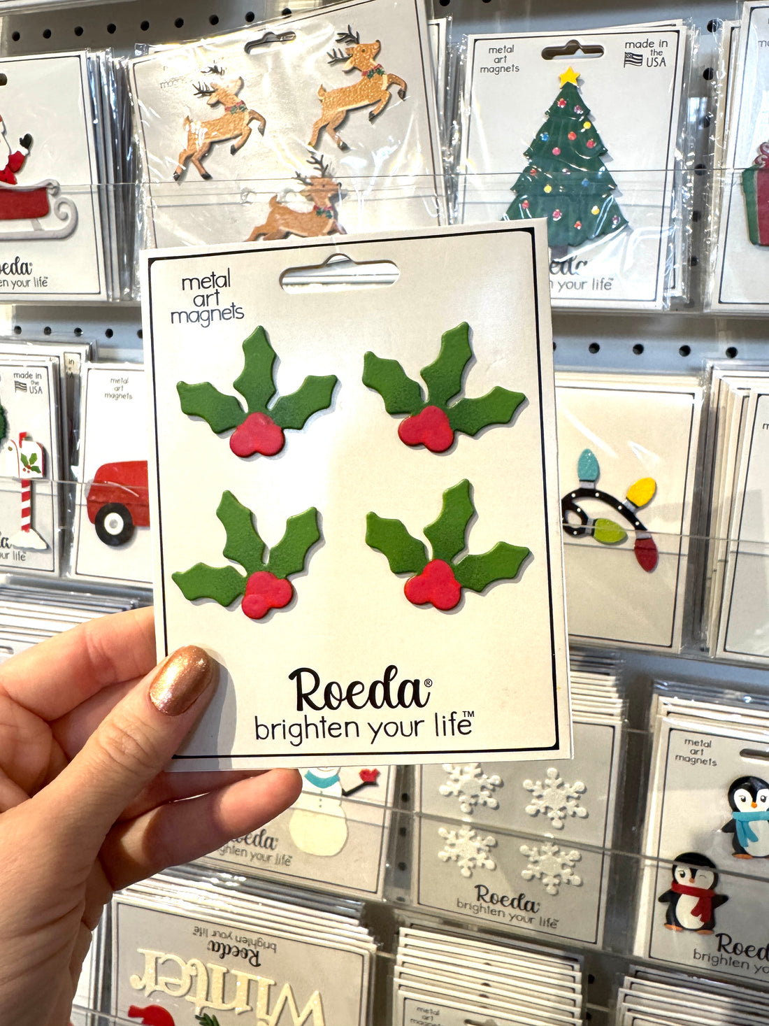 Holly Magnets Set of 4