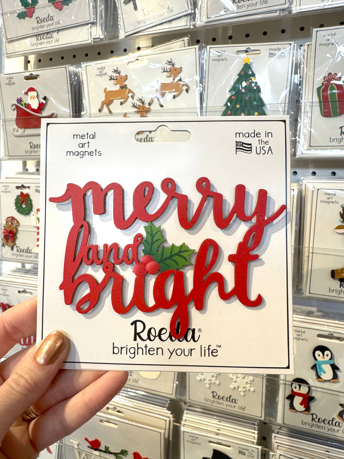 "Merry &amp; Bright" Magnet