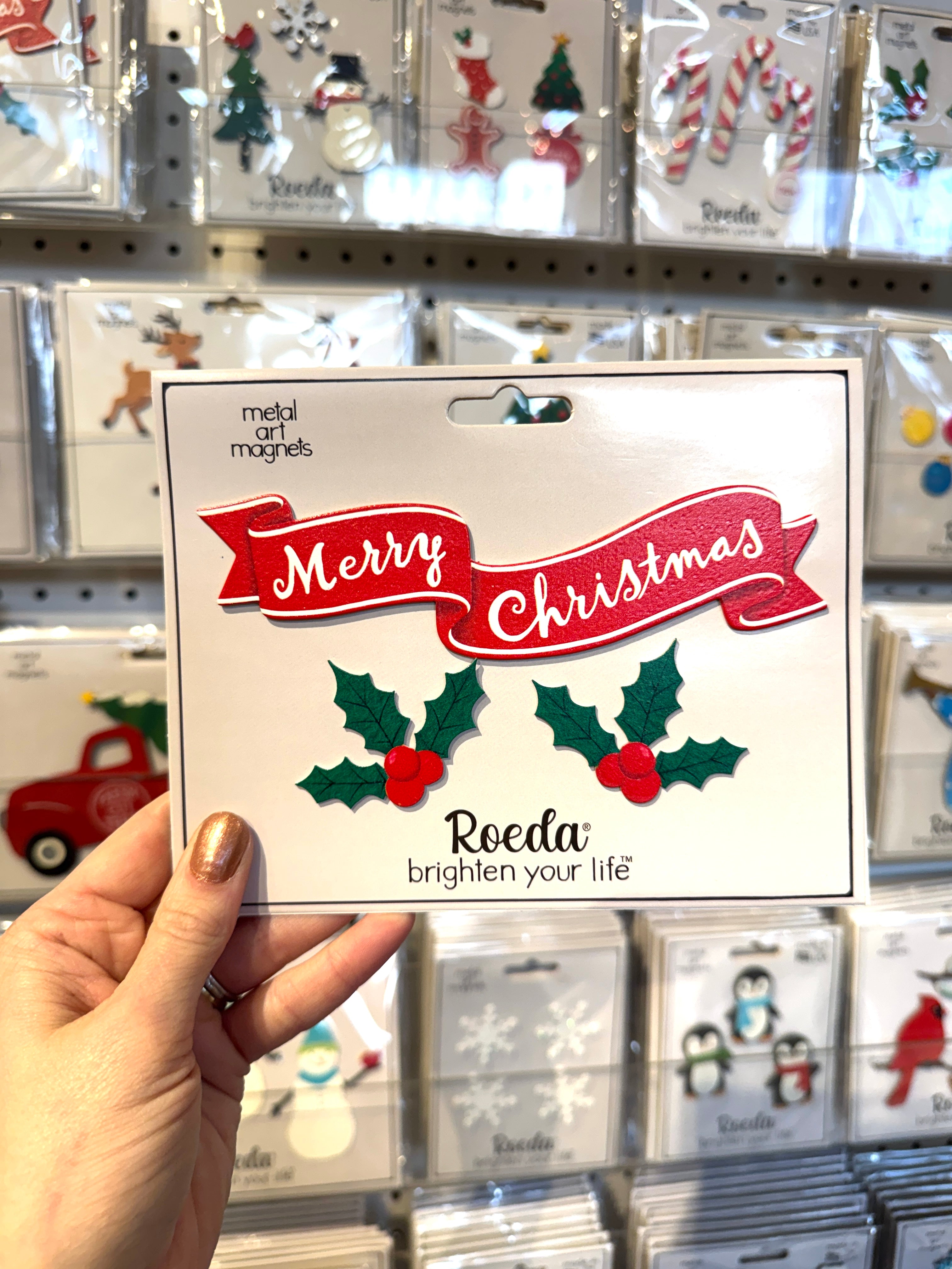 Merry Christmas Banner Magnets S/3