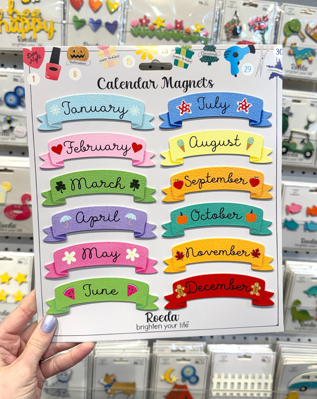 Calendar Month Magnets S/12