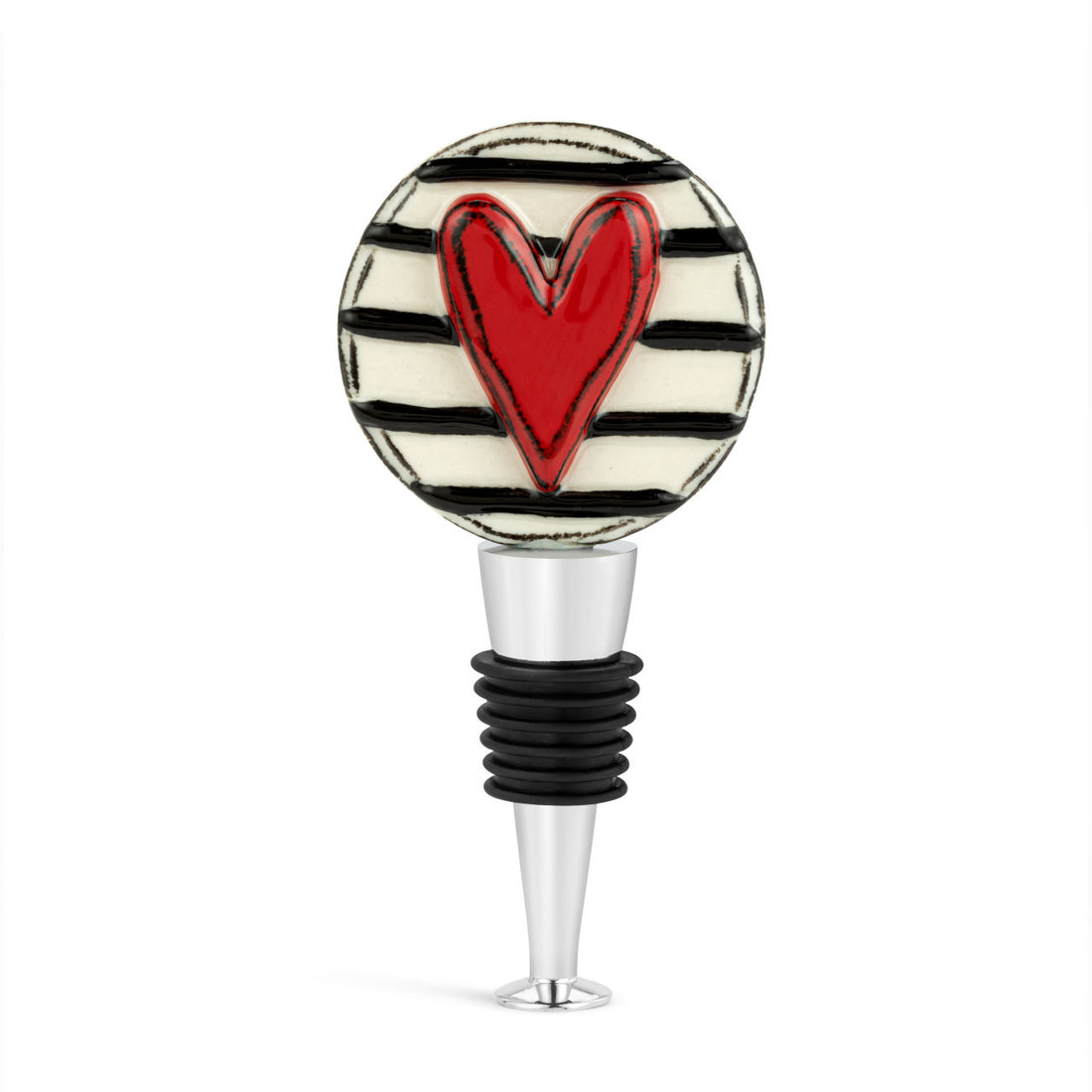 Red Heart Bottle Stopper