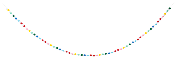 Multi Color Pom Pom Garland