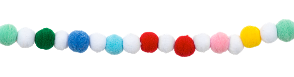 Multi Color Pom Pom Garland