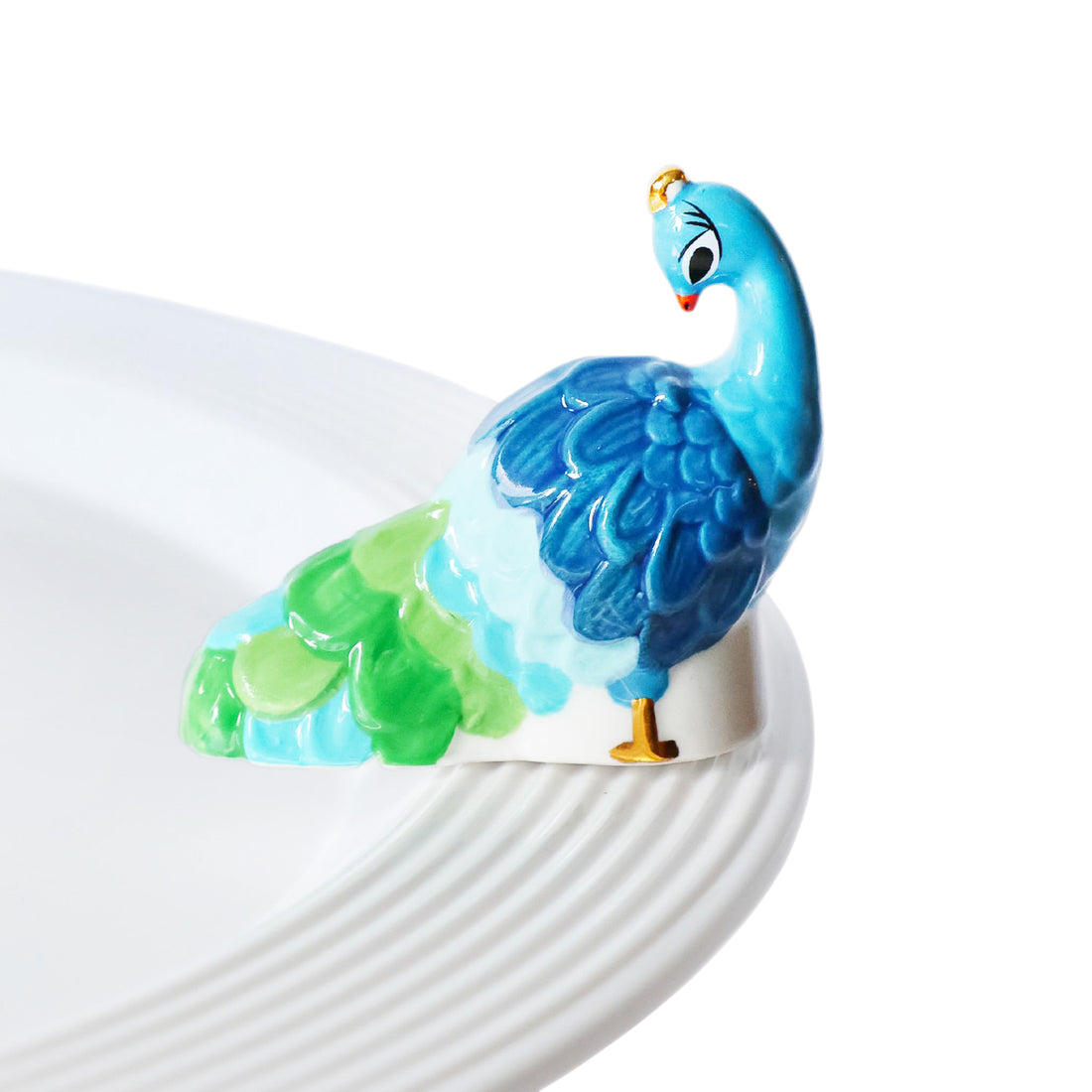 Fancy Feathers - Nora Fleming Mini (Peacock)