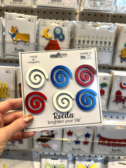 Patriotic Swirl Magnets S/6