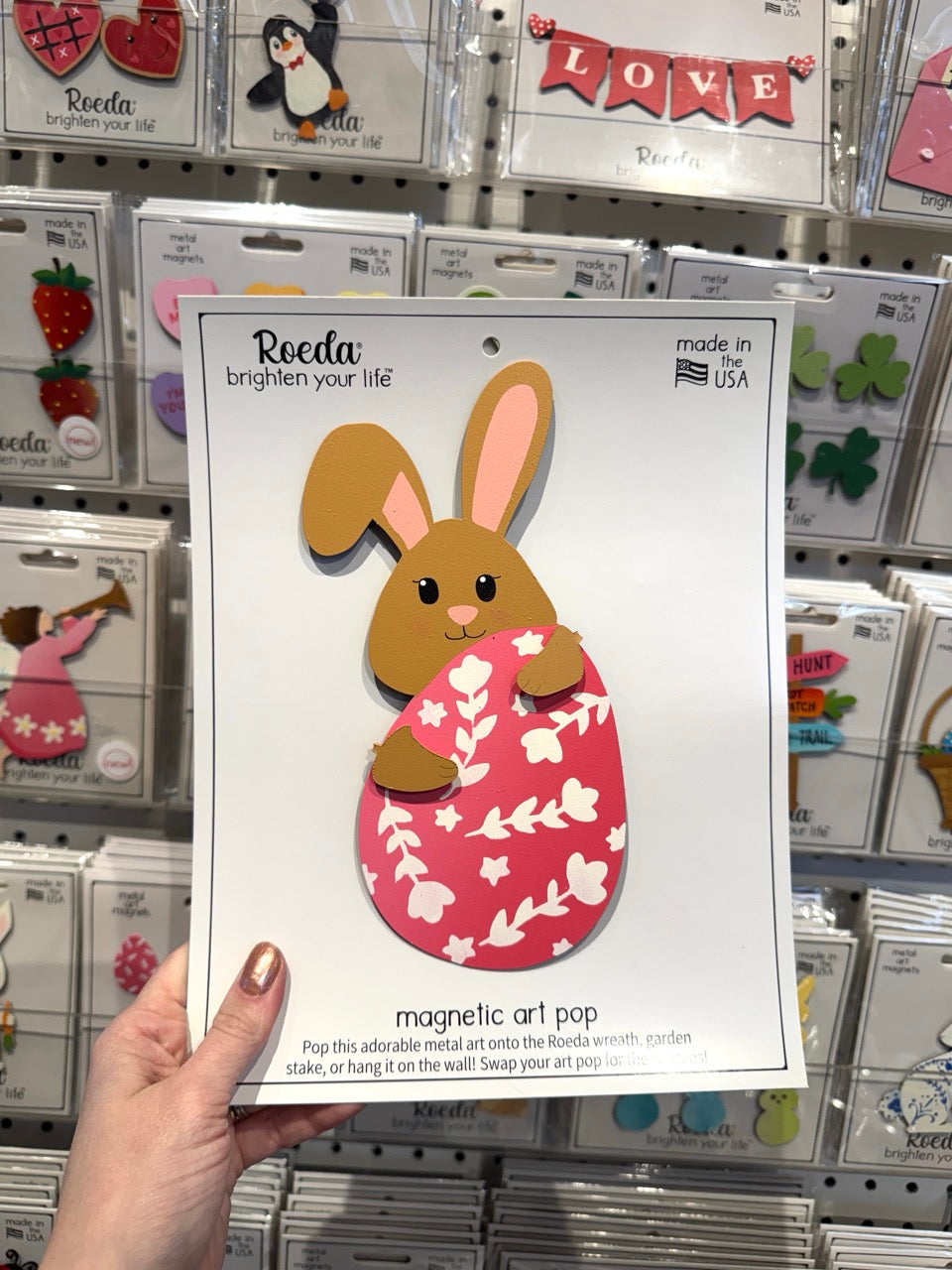 Peek-a-Boo Bunny Magnetic Art Pop