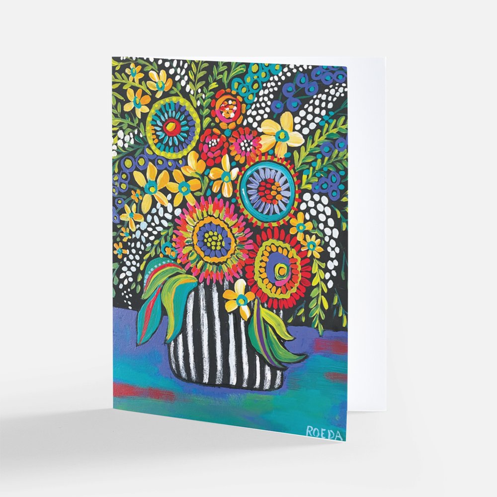 Grußkarte von Carol – Schwarz-weiße Vase