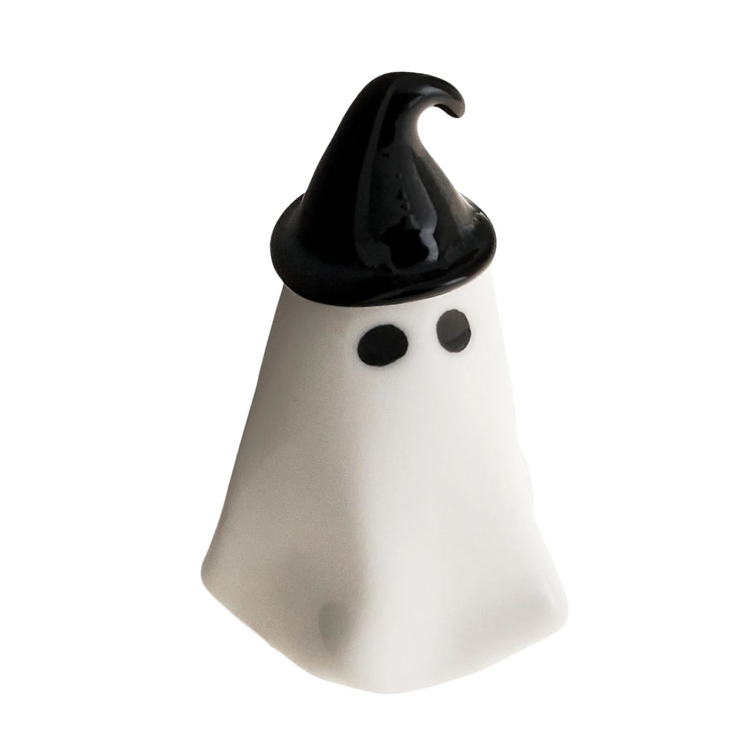 Ceramic Ghost w/ Witch Hat