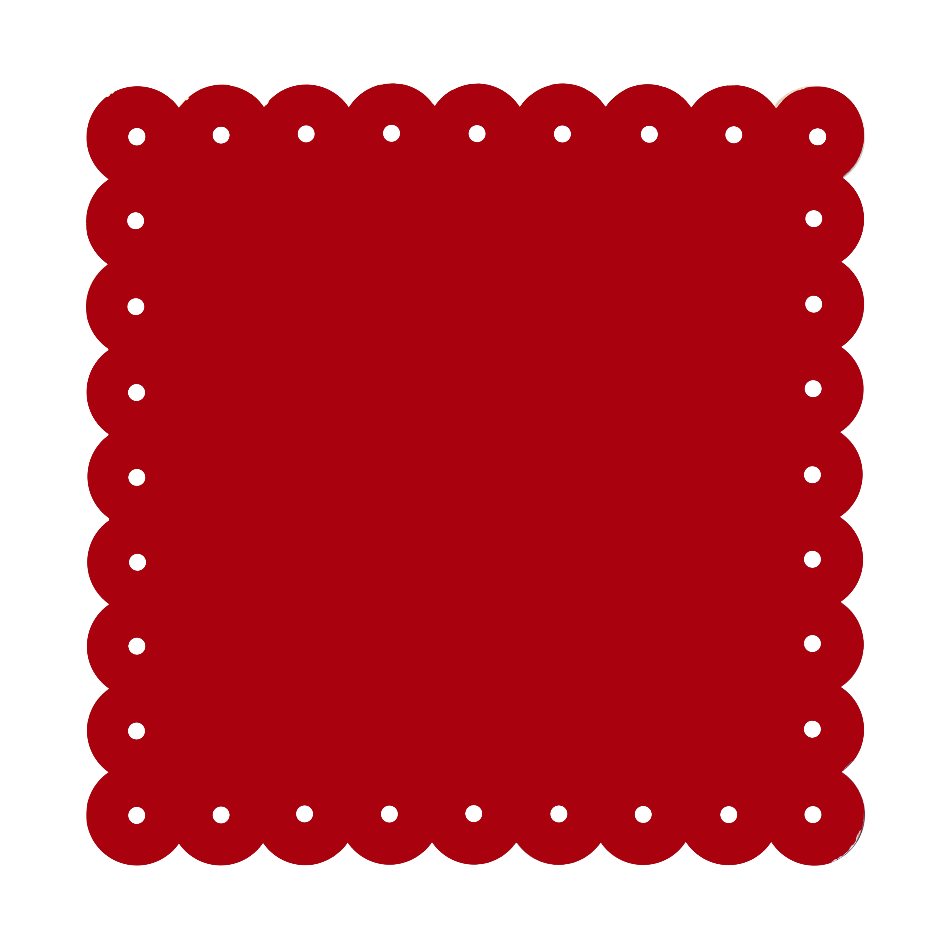Scalloped Memo Board 18.5" - Red