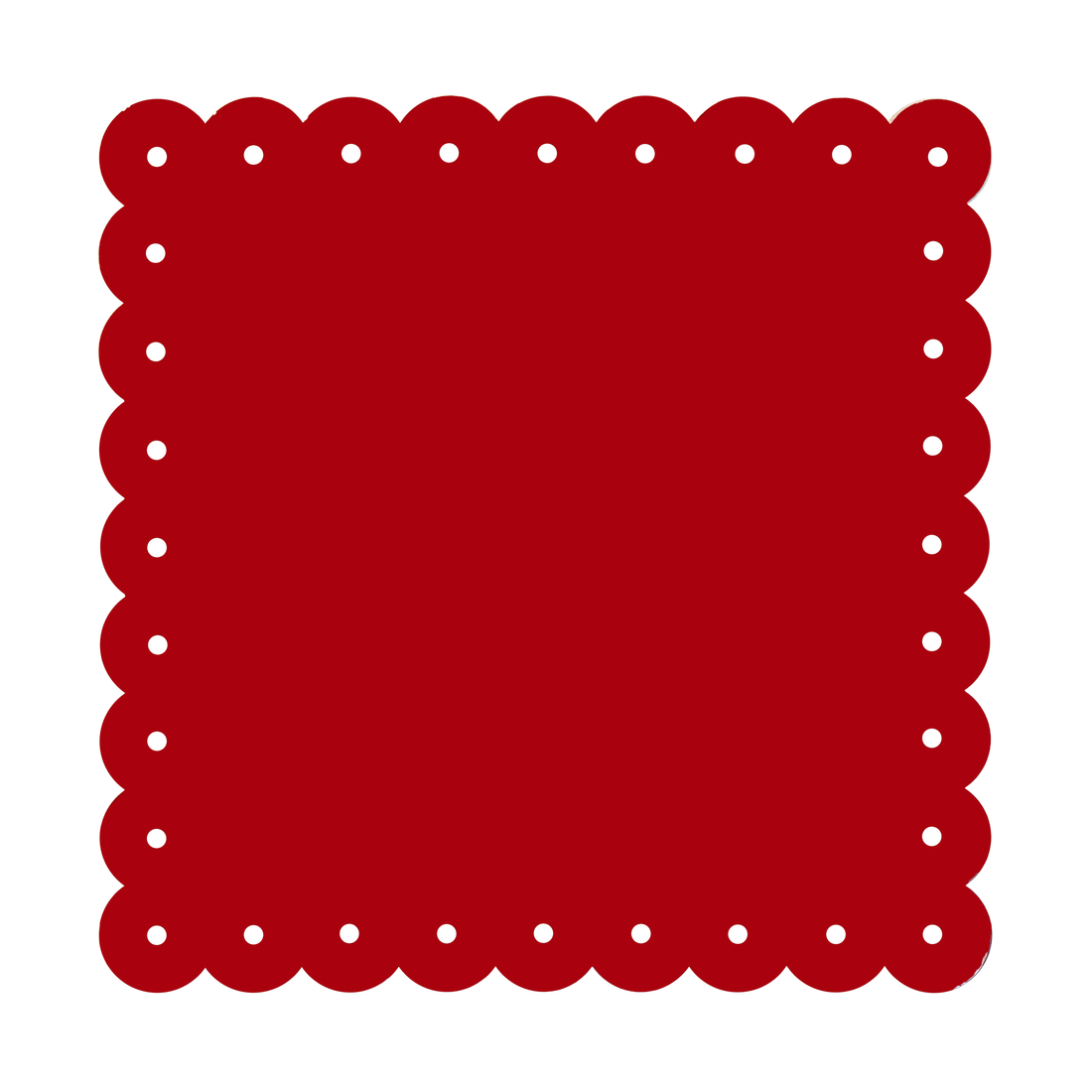 Scalloped Memo Board 18.5" - Red