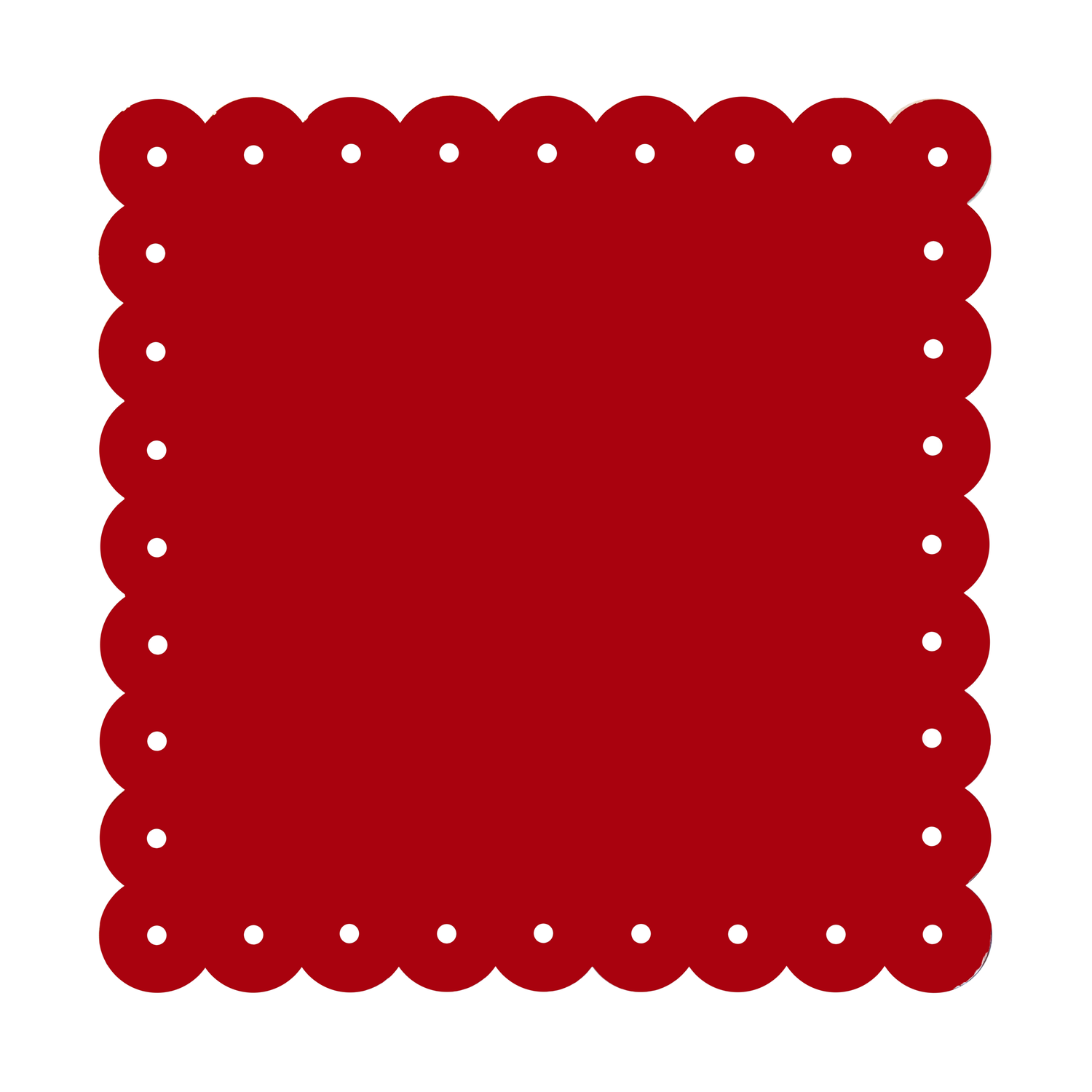 Scalloped Memo Board 18.5" - Red