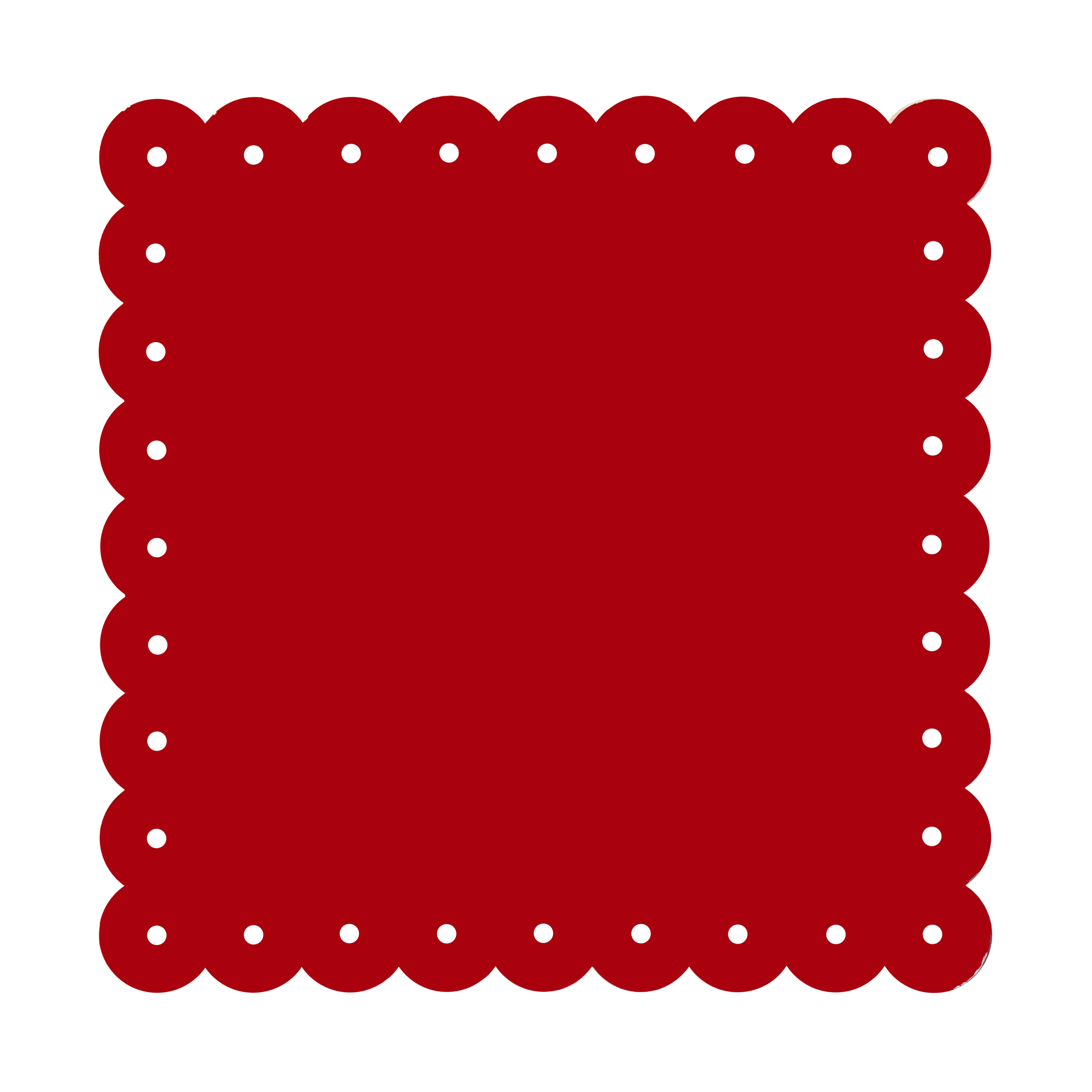 Scalloped Memo Board 18.5" - Red
