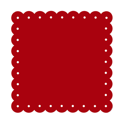 Scalloped Memo Board 18.5" - Red