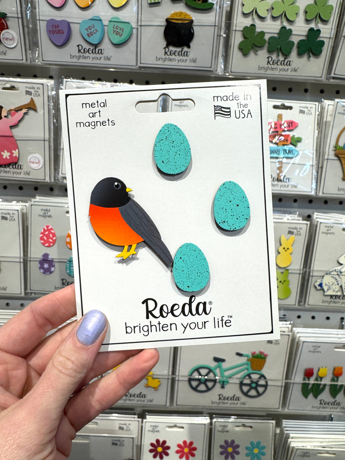 Robin w/ Eggs Magnet S/4