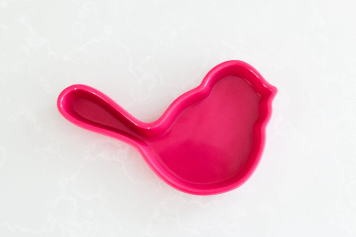 Melamine Pink Bird Dish