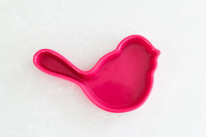 Melamine Pink Bird Dish