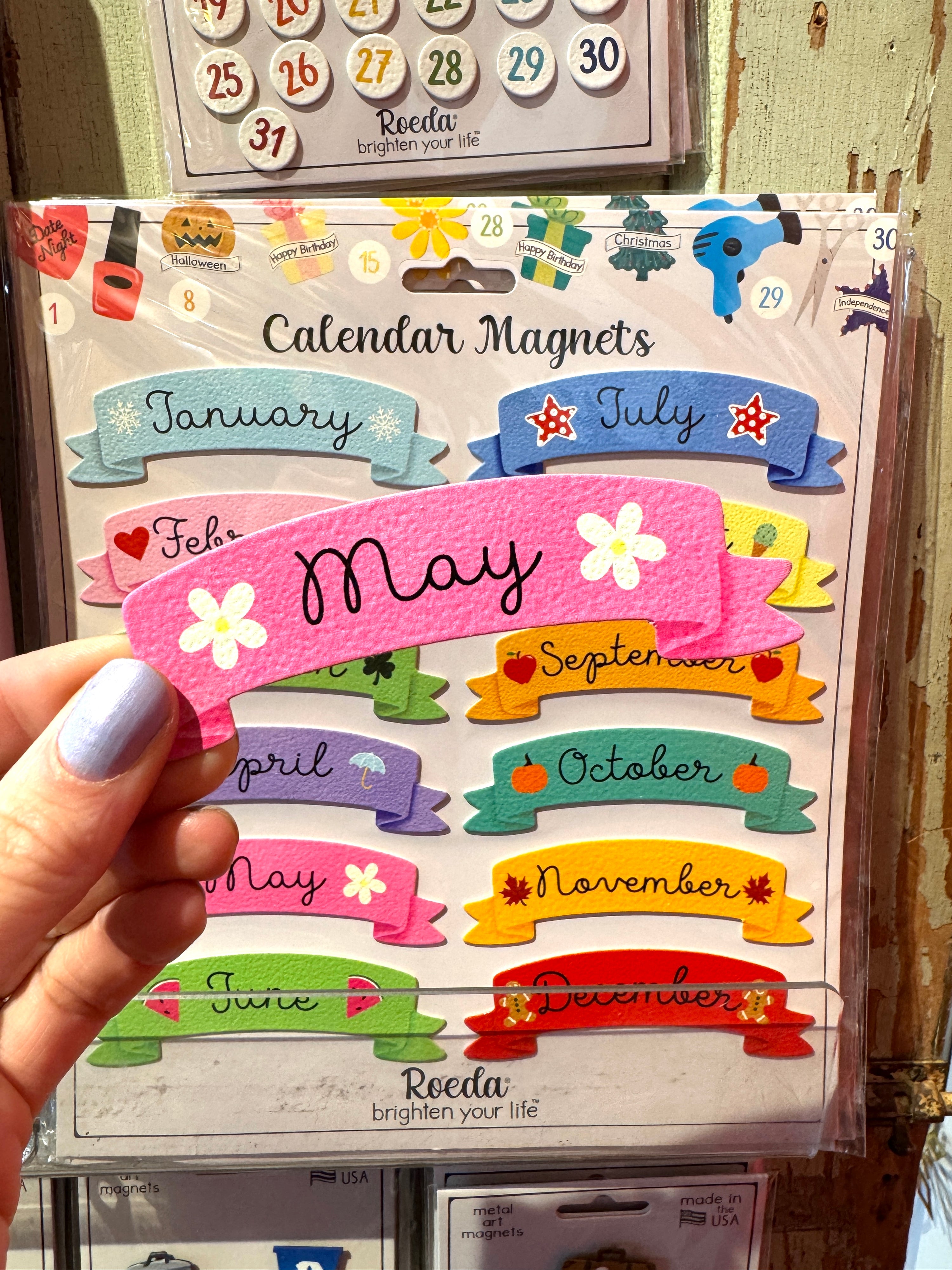 Calendar Month Magnets S/12